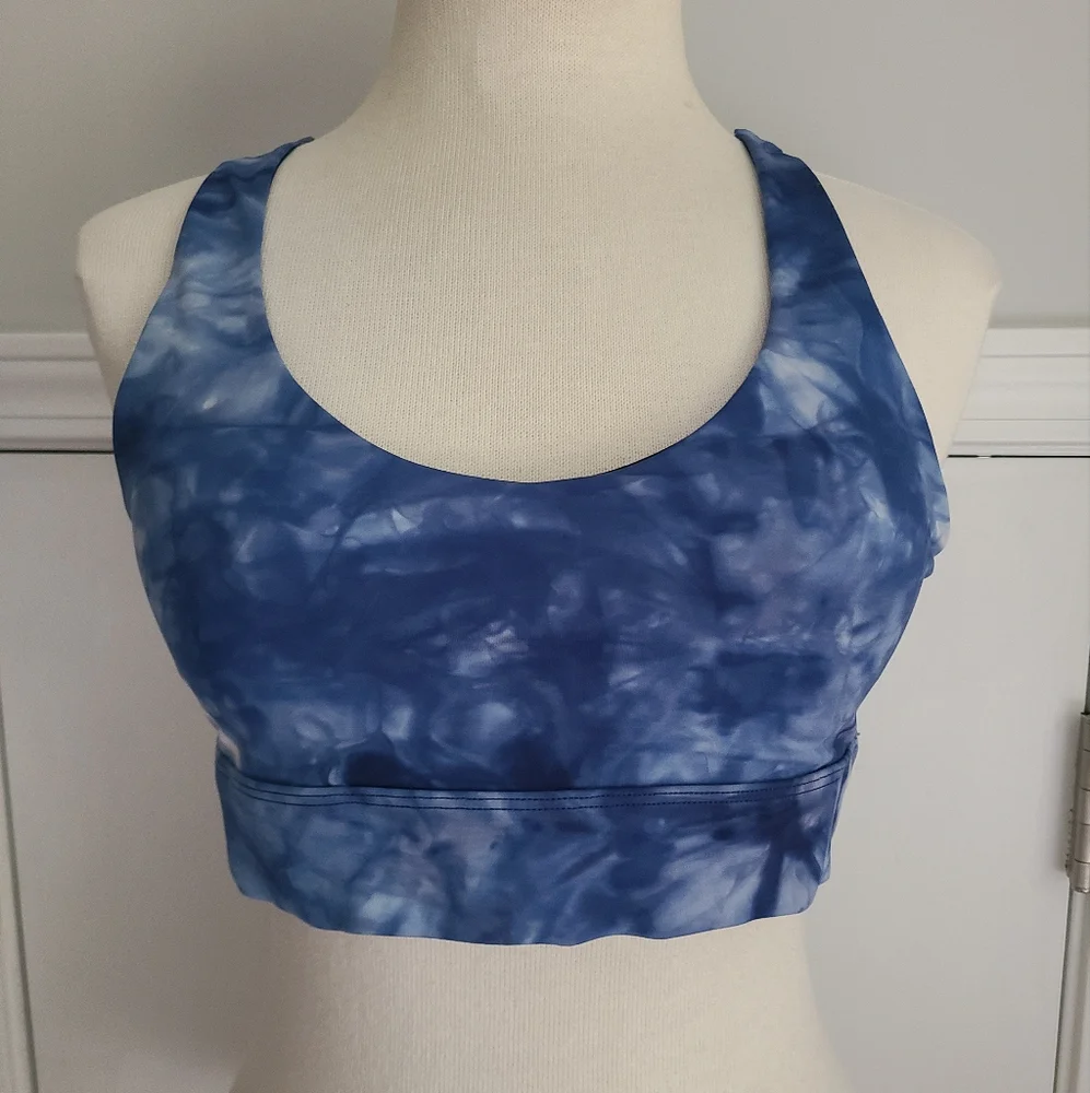 ZYIA Hendrix Light n Tight Strappy Bra Size L Tie Dye Athleisure Yoga Crisscross - Picture 2 of 13